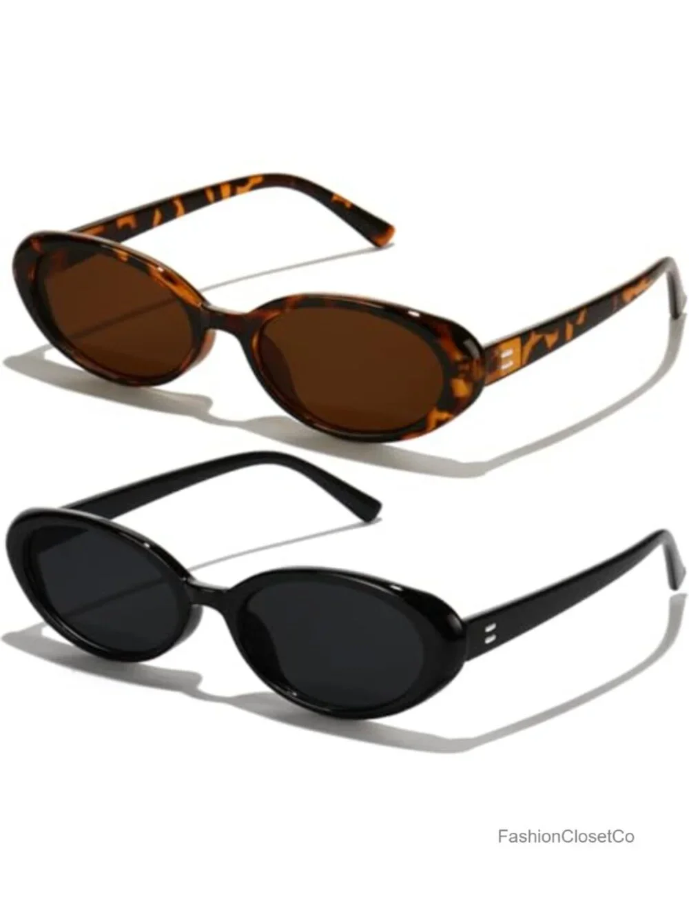 Oval Sunglasses Retro 90s Style UV400 Protection Polycarbonate